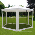 Outdoor Steel Hexagonal Gazebo with Mosquito Netting